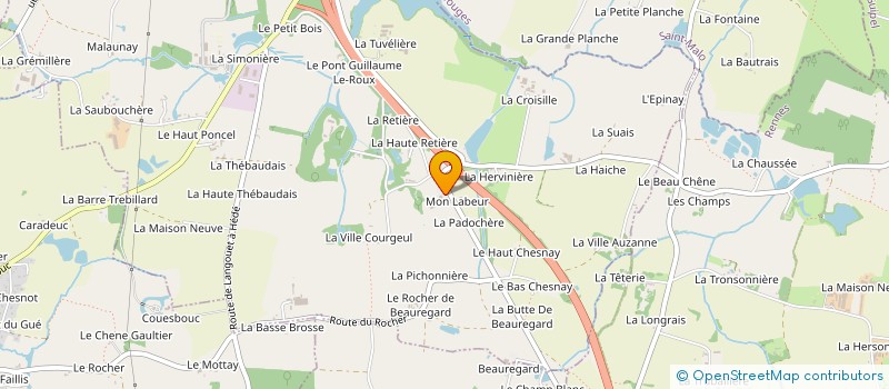 localisation de l'entreprise MONSIEUR ROBIN LESCOUET à HEDE-BAZOUGES