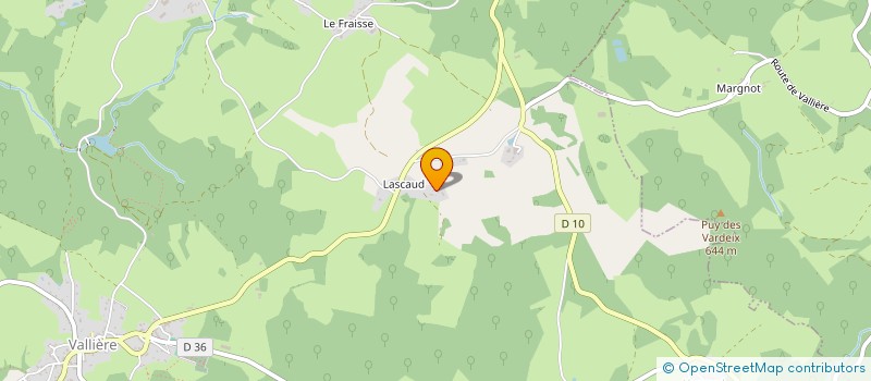 localisation de l'entreprise MONSIEUR ROBIN MAZAUD  VALLIERE