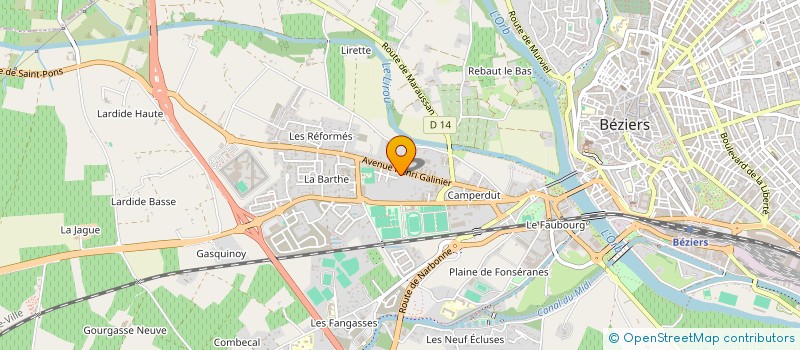 localisation de l'entreprise MONSIEUR ROBIN MUNOZ  BEZIERS
