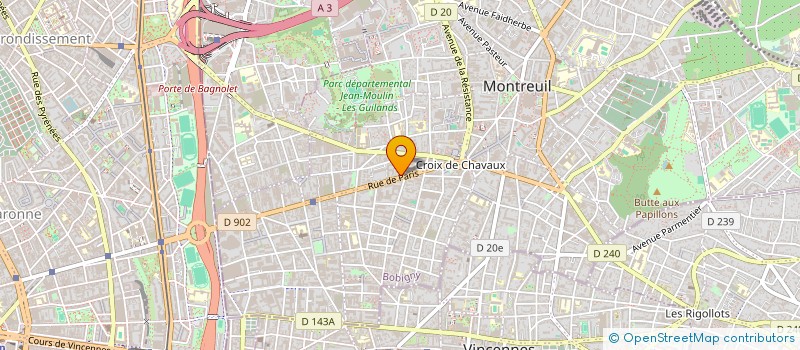 localisation de l'entreprise MONSIEUR ROBIN STAPLEFORD à MONTREUIL