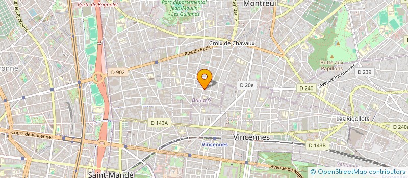 localisation de l'entreprise MONSIEUR ROBIN VUILLET à MONTREUIL