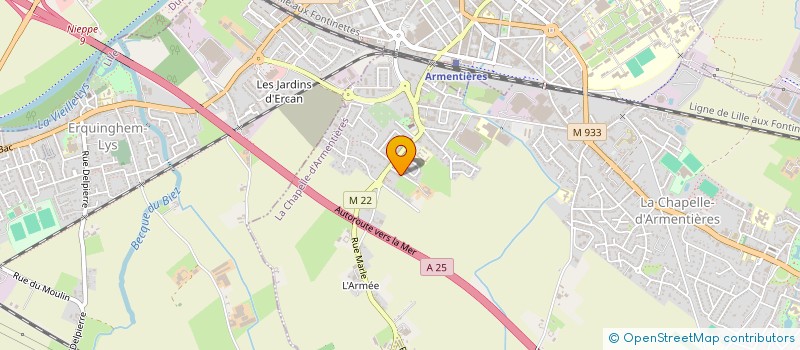 localisation de l'entreprise MONSIEUR ROCH GOUWY  LA CHAPELLE-D'ARMENTIERES