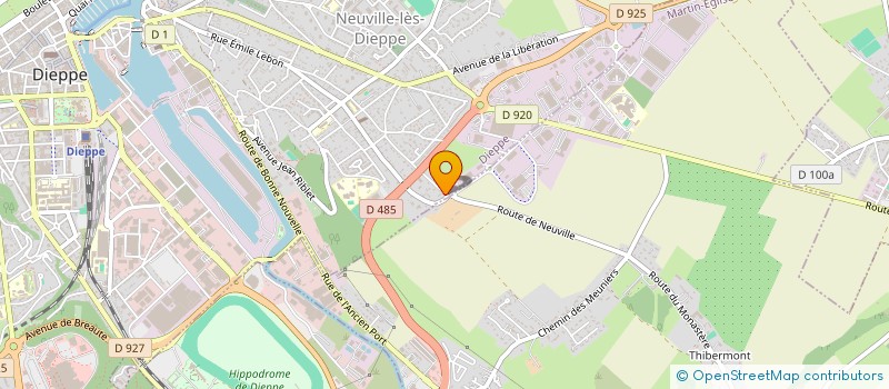 localisation de l'entreprise MONSIEUR RODERICK POSE  DIEPPE