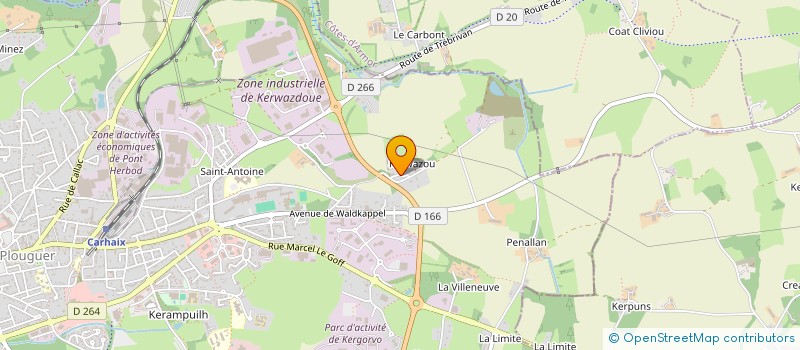 localisation de l'entreprise MONSIEUR RODNEY PASSAVE à CARHAIX-PLOUGUER