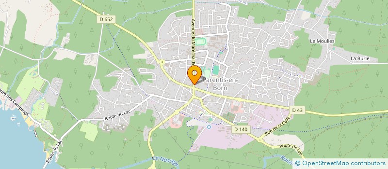 localisation de l'entreprise MONSIEUR RODOLPH BACHELET  PARENTIS-EN-BORN