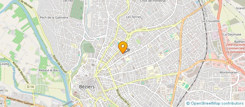 localisation de l'entreprise MONSIEUR RODOLPHE ALAUX  BEZIERS