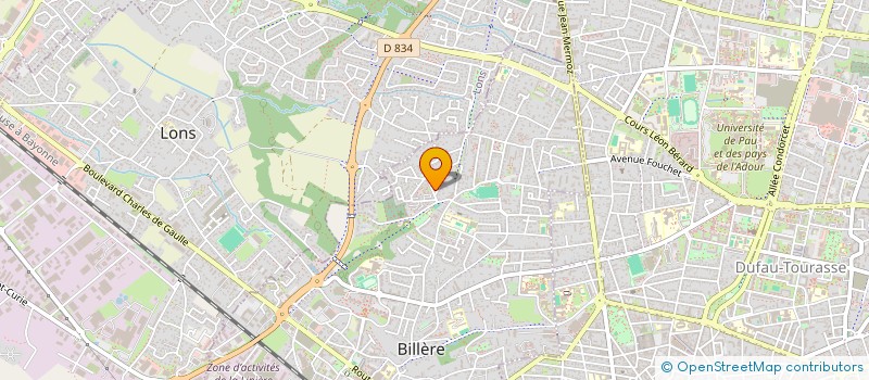 localisation de l'entreprise MONSIEUR RODOLPHE BEGARIE-BARBE  BILLERE