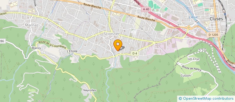 localisation de l'entreprise MONSIEUR RODOLPHE BEGUIN  SCIONZIER