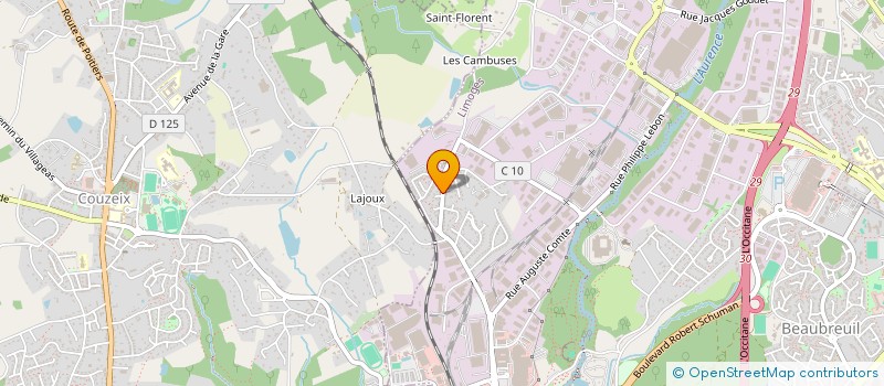 localisation de l'entreprise MONSIEUR RODOLPHE BERTHOMIER à LIMOGES