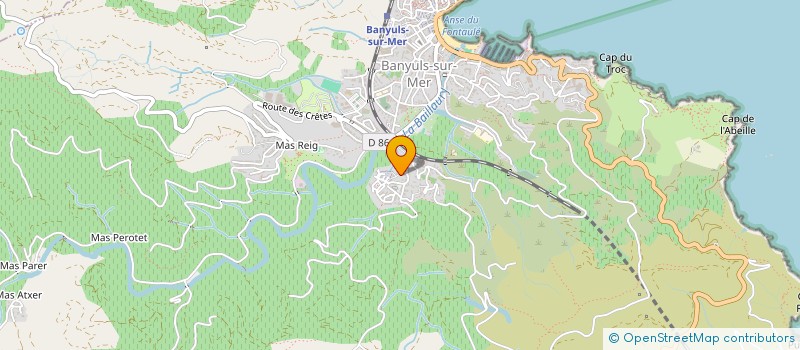 localisation de l'entreprise MONSIEUR RODOLPHE COROUGE  BANYULS-SUR-MER