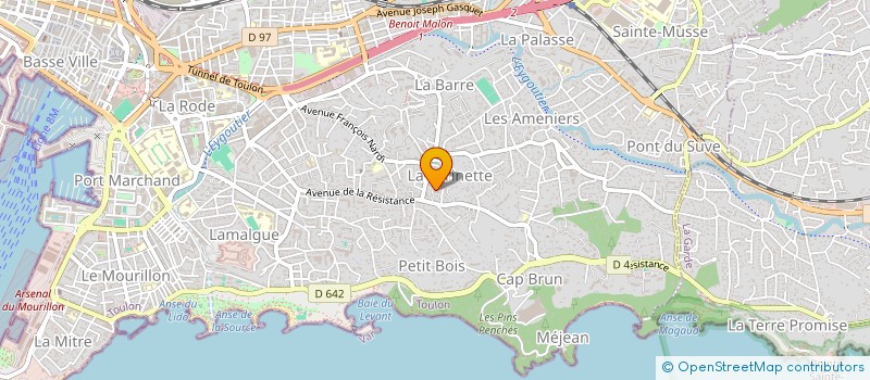 localisation de l'entreprise MONSIEUR RODOLPHE DEBROAS  TOULON