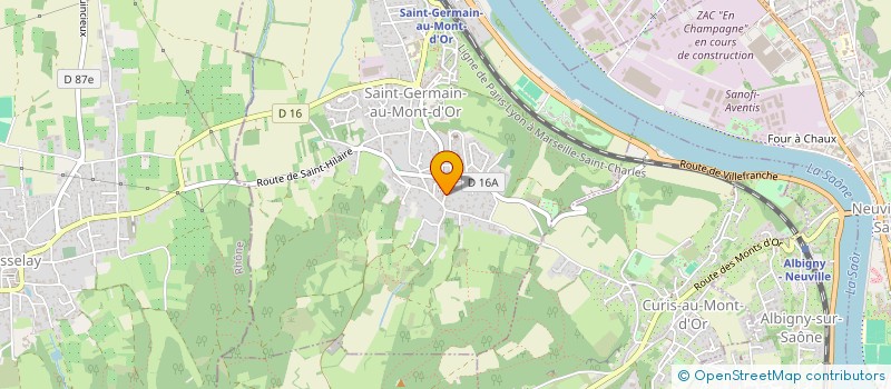 localisation de l'entreprise MONSIEUR RODOLPHE GAUDET  SAINT-GERMAIN-AU-MONT-D OR