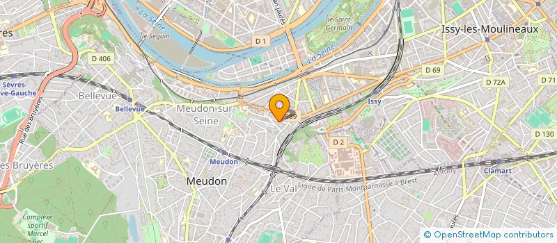 localisation de l'entreprise MONSIEUR RODOLPHE GAUDIN à MEUDON