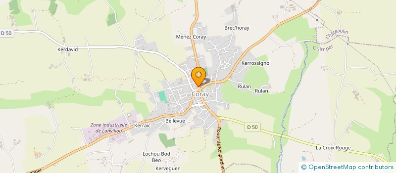 localisation de l'entreprise MONSIEUR RODOLPHE GUILBERT à CORAY
