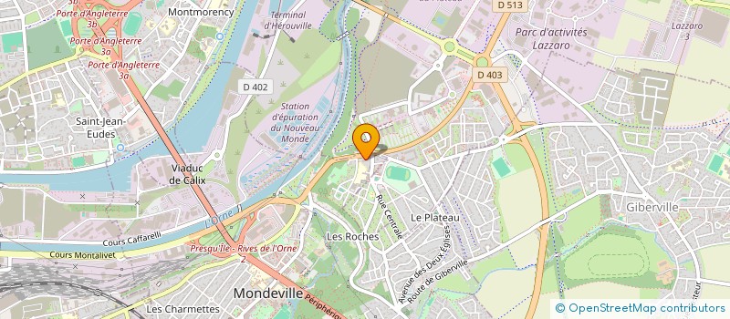 localisation de l'entreprise MONSIEUR RODOLPHE HAMEL  MONDEVILLE