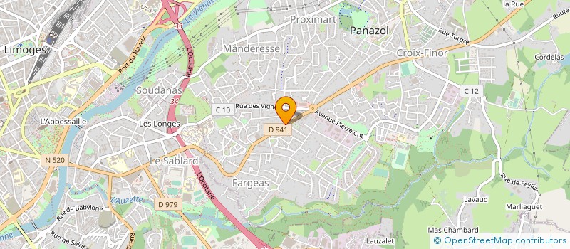 localisation de l'entreprise MONSIEUR RODOLPHE JACQUEMARD à PANAZOL