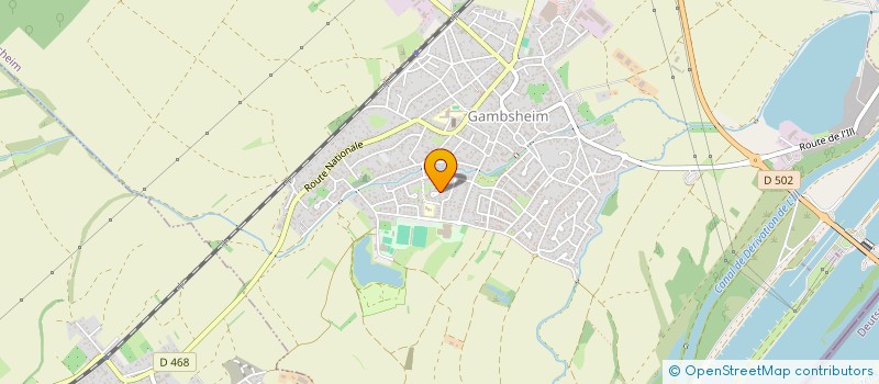 localisation de l'entreprise MONSIEUR RODOLPHE KUHN  GAMBSHEIM
