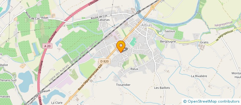 localisation de l'entreprise MONSIEUR RODOLPHE LEYGUE  ALBIAS