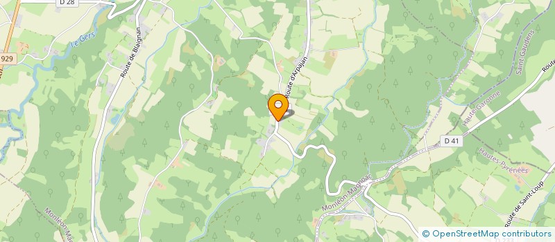 localisation de l'entreprise MONSIEUR RODOLPHE MARTIN  MONLEON-MAGNOAC