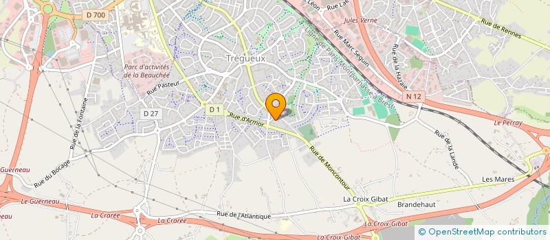 localisation de l'entreprise MONSIEUR RODOLPHE RAKOTOARIVONY à TREGUEUX