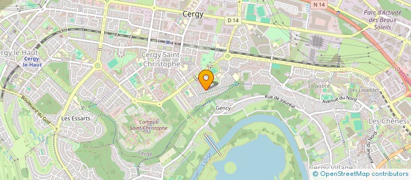 localisation de l'entreprise MONSIEUR RODOLPHE ROUSSEAU  CERGY