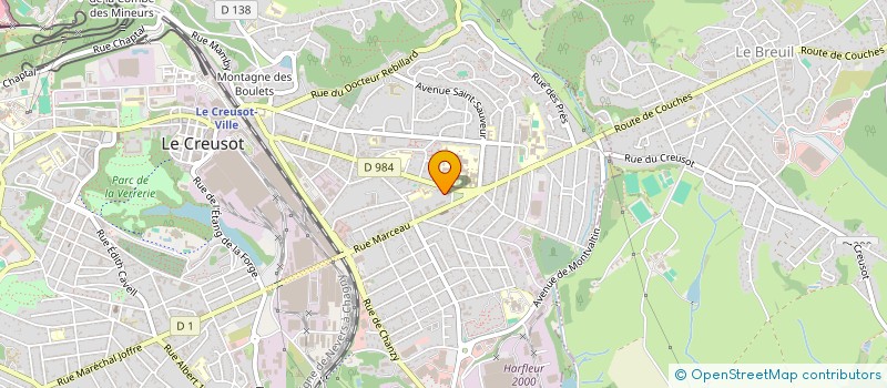 localisation de l'entreprise MONSIEUR RODOLPHE SERVY  LE CREUSOT