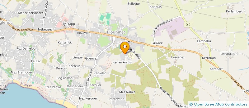 localisation de l'entreprise MONSIEUR RODOLPHE SEUROT à PLOUHINEC