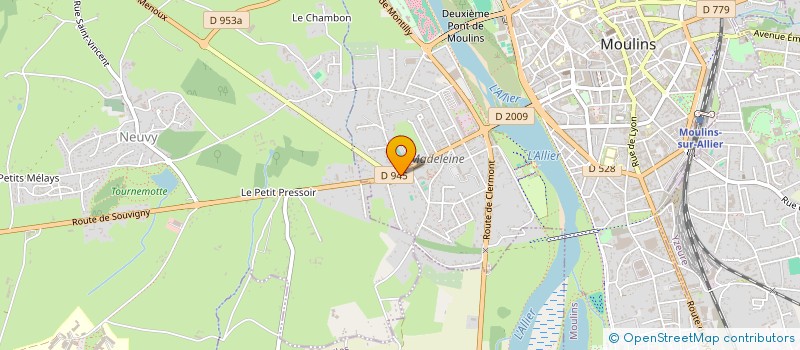 localisation de l'entreprise MONSIEUR RODOLPHE THEAULT à MOULINS