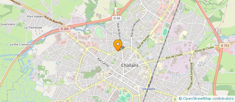 localisation de l'entreprise MONSIEUR RODOLPHE TIRGOUINE à CHALLANS