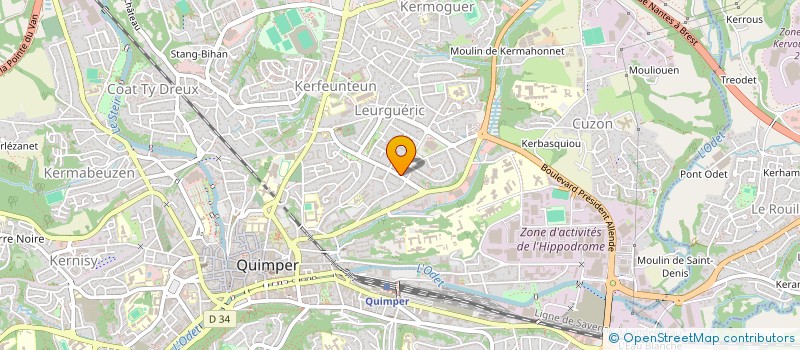 localisation de l'entreprise MONSIEUR RODOLPHE VERISSIMO à QUIMPER