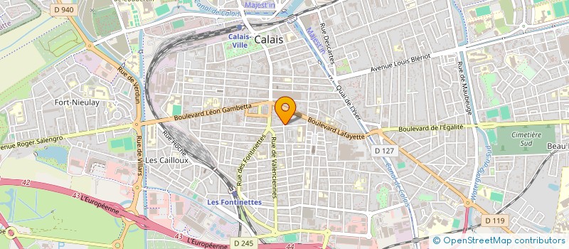 localisation de l'entreprise MONSIEUR RODRIGUE BOULANGER  CALAIS