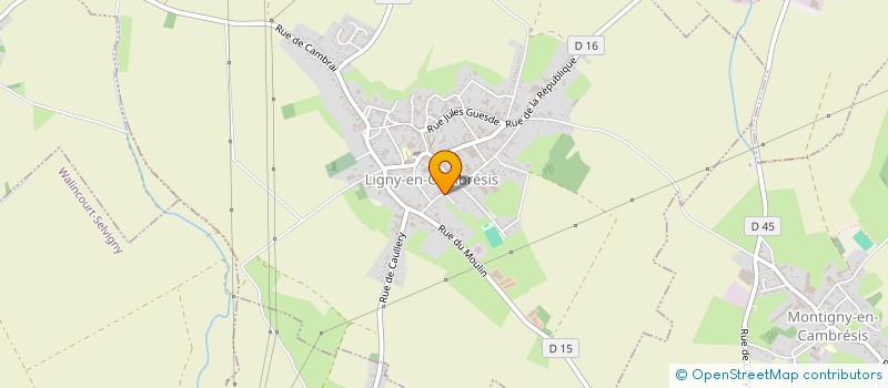 localisation de l'entreprise MONSIEUR RODRIGUE GALIO  LIGNY-EN-CAMBRESIS