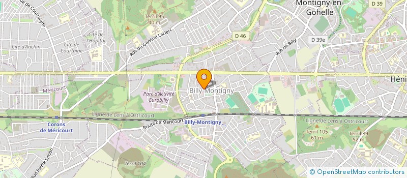 localisation de l'entreprise MONSIEUR RODRIGUE HALLIER à BILLY-MONTIGNY