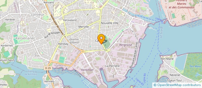 localisation de l'entreprise MONSIEUR RODRIGUE KALAMO  LORIENT