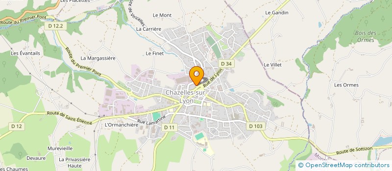localisation de l'entreprise MONSIEUR RODRIGUE LECLET à CHAZELLES-SUR-LYON