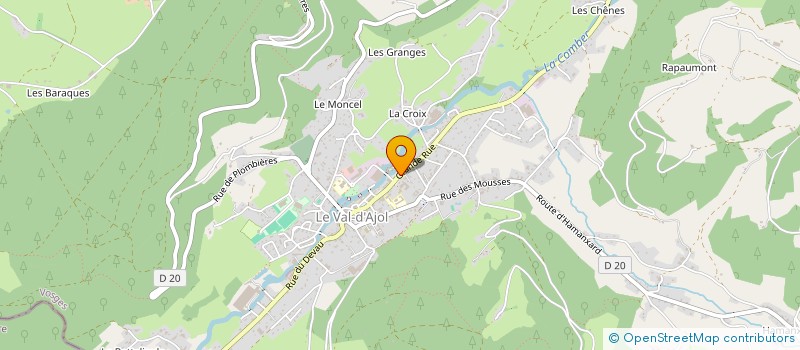 localisation de l'entreprise MONSIEUR RODRIGUE MARION  LE VAL-D'AJOL