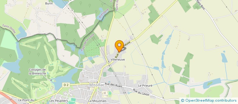 localisation de l'entreprise MONSIEUR RODRIGUE PERRAUT  MISSILLAC