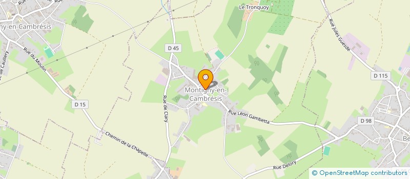 localisation de l'entreprise MONSIEUR RODRIGUE PREVOT à MONTIGNY-EN-CAMBRESIS