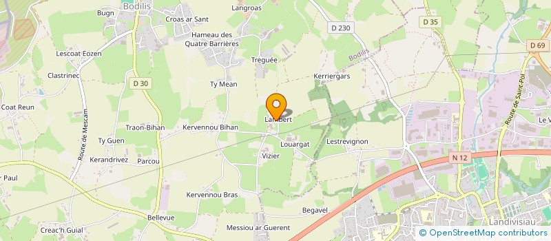 localisation de l'entreprise MONSIEUR RODRIGUE TCHOKOUAKO à BODILIS