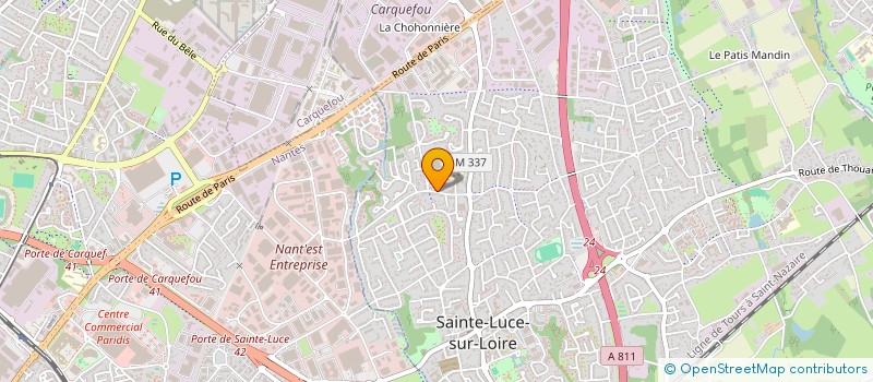 localisation de l'entreprise MONSIEUR RODRIGUE THIBERGE  SAINTE-LUCE-SUR-LOIRE