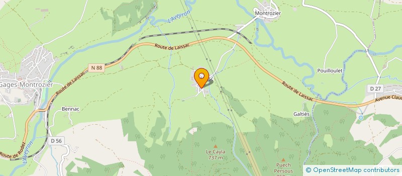 localisation de l'entreprise MONSIEUR ROGER ANDRIEU  MONTROZIER