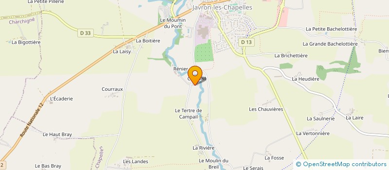 localisation de l'entreprise MONSIEUR ROGER ANDROUARD  JAVRON-LES-CHAPELLES