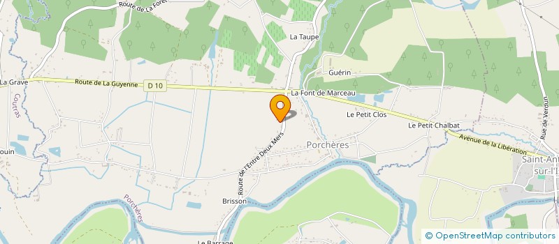 localisation de l'entreprise MONSIEUR ROGER ARNAUDET à PORCHERES