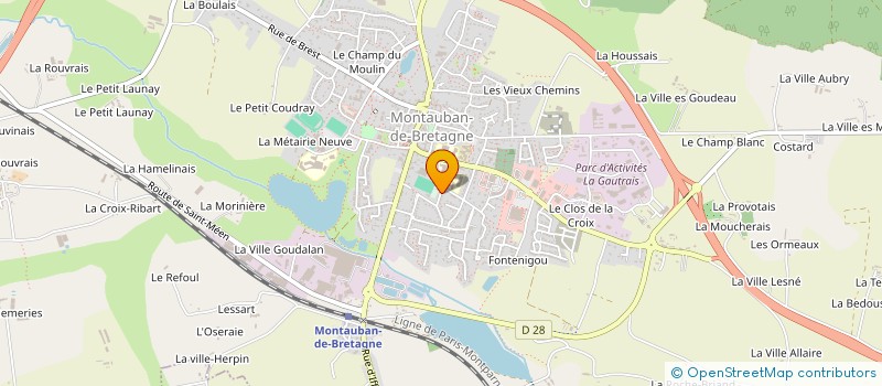 localisation de l'entreprise MONSIEUR ROGER ARRIBARD  MONTAUBAN-DE-BRETAGNE