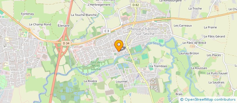 localisation de l'entreprise MONSIEUR ROGER AUBAUD  NOYAL-CHATILLON-SUR-SEICHE
