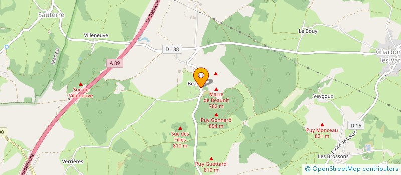 localisation de l'entreprise MONSIEUR ROGER BASPEYRAT à CHARBONNIERES-LES-VARENNES
