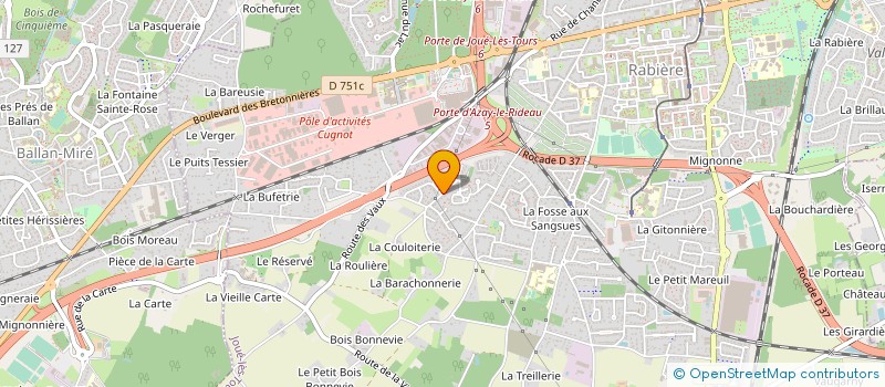 localisation de l'entreprise MONSIEUR ROGER BASTILLE à JOUE-LES-TOURS