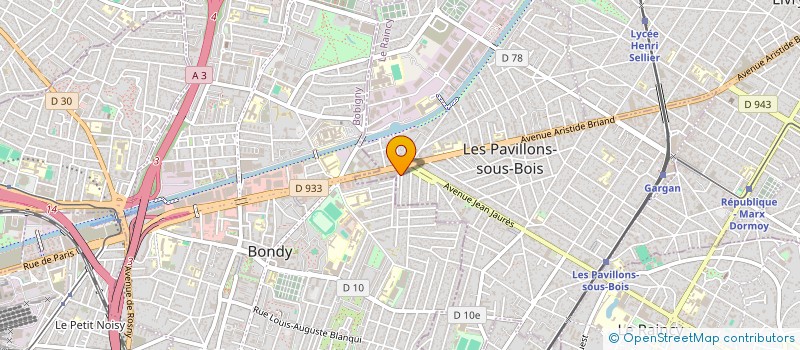 localisation de l'entreprise MONSIEUR ROGER BAUDET à LES PAVILLONS-SOUS-BOIS