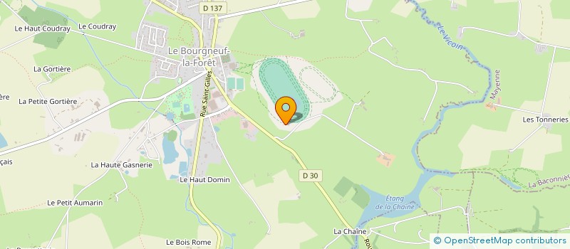 localisation de l'entreprise MONSIEUR ROGER BAUDRON à LE BOURGNEUF-LA-FORET