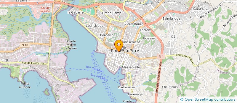 localisation de l'entreprise MONSIEUR ROGER BESRY à POINTE A PITRE
